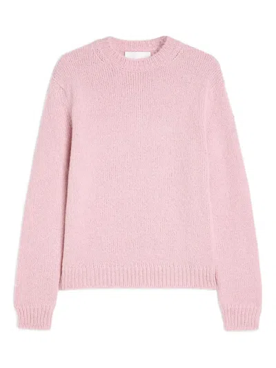 Jil Sander Ribbed-cuff Alpaca-wool-blend Sweater In Pink