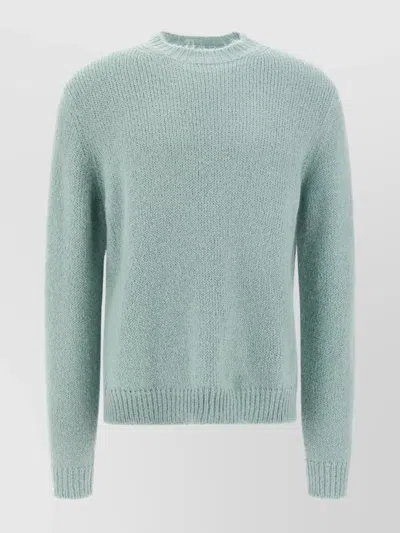 JIL SANDER RIBBED DESIGN ALPACA WOOL SWEATER