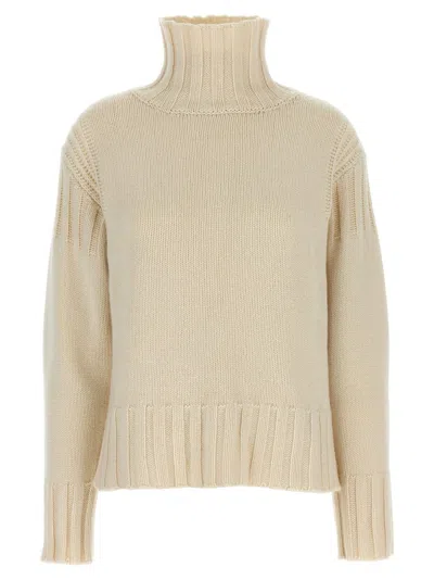 Jil Sander Women Ribbed Detail Sweater In Brown