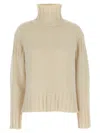 Jil Sander Ribbed Detail Sweater Sweaters And Cardigans In White