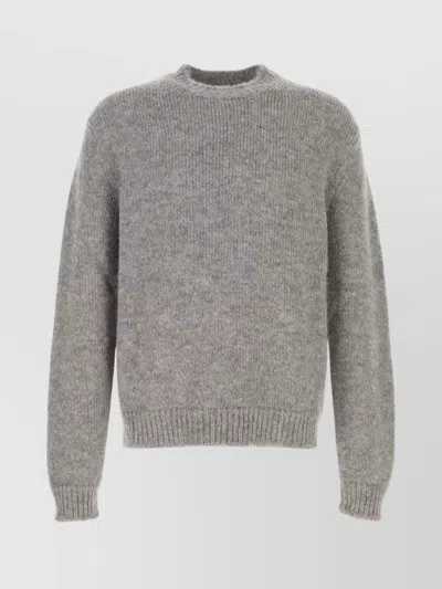 JIL SANDER RIBBED FINISH ALPACA BLEND SWEATER