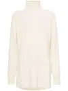 Jil Sander Roll Neck Cashmere Jumper In White