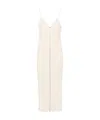 Jil Sander Ribbed-knit Cotton Maxi Dress In White
