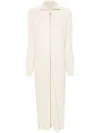 Jil Sander Ribbed-knit Maxi Dress In Neutrals