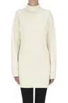 Jil Sander Ribbed Knit Maxi Pullover In White