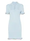 Jil Sander Ribbed-knit Mini Dress In Blue