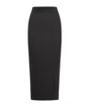 Jil Sander Snap-button Rib-knit Maxi Skirt In Black