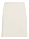 Jil Sander Ribbed Texture Elastic Waistband Skirts In White