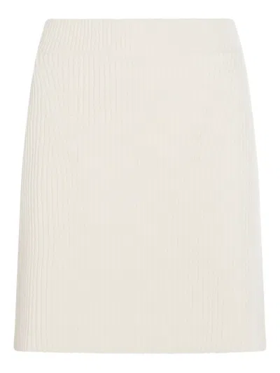 JIL SANDER RIBBED-KNIT SKIRT