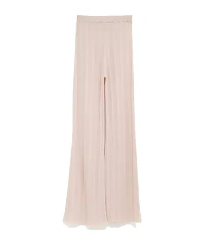 JIL SANDER RIBBED-KNIT TROUSERS
