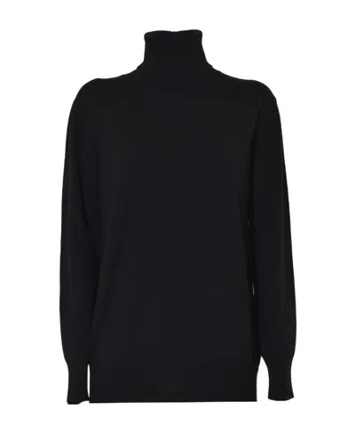 Jil Sander Cashmere High-neck Sweater In Black