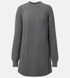 Jil Sander Ribbed-knit Wool Sweater In Gray