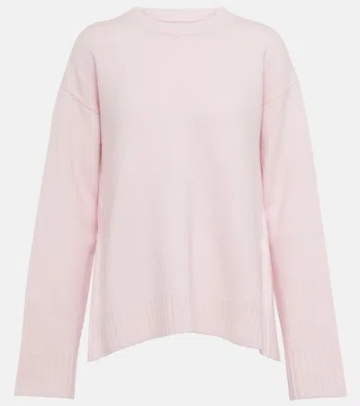 Jil Sander Ribbed-knit Wool Sweater In Rose