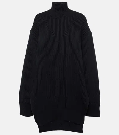 Jil Sander Ribbed-knit Wool Turtleneck Jumper In Black