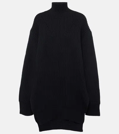 Jil Sander Chunky-ribbed Wool Jumper In Black