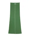 Jil Sander Ribbed-knit Zip-up Pencil Skit In Green