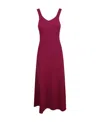 Jil Sander Ribbed Tank Dress In Red