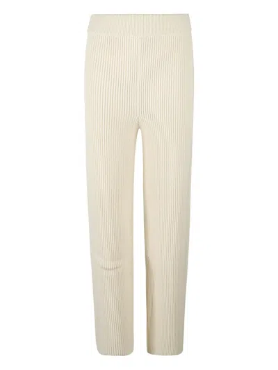 JIL SANDER RIBBED KNITTED TROUSERS