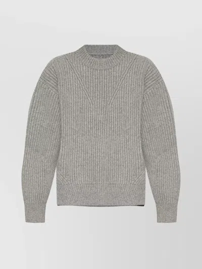JIL SANDER RIBBED MOCK NECK KNITWEAR WITH RELAXED FIT