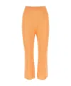 Jil Sander Peach Viscose Cropped Cut Pant In Orange