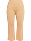 Jil Sander Ribbed-panel Cropped Trousers In Orange