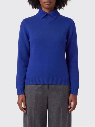 Jil Sander Ribbed Pure Wool Turtleneck Jumper With Ribbed Hems In Blue