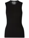 Jil Sander Sleeveless Crewneck Top In Black