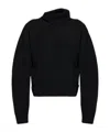 Jil Sander Ribbed Sweater In Black
