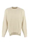 Jil Sander Ivory Cotton And Wool Sweater In Panna