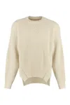 Jil Sander Ivory Cotton And Wool Sweater In Panna