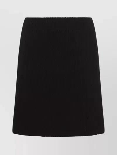 JIL SANDER RIBBED TEXTURE ELASTIC WAISTBAND SKIRTS