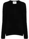 Jil Sander Ribbed-trim Sweater In Black