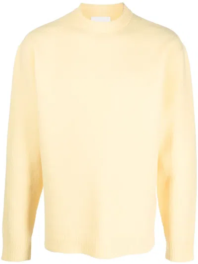 Jil Sander Long-sleeve Wool Jumper In Yellow