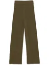 Jil Sander Khaki Wool Trousers In Green