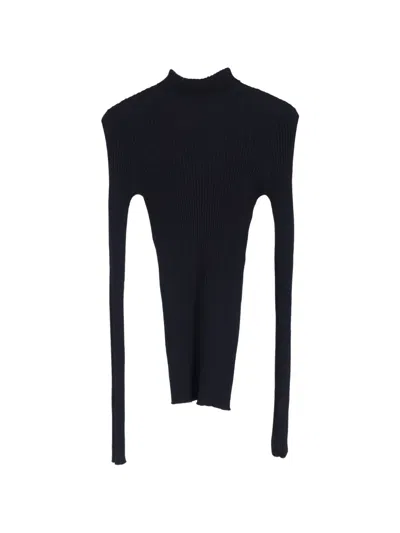 Pre-owned Jil Sander Ribbed Turtleneck Top In Blue