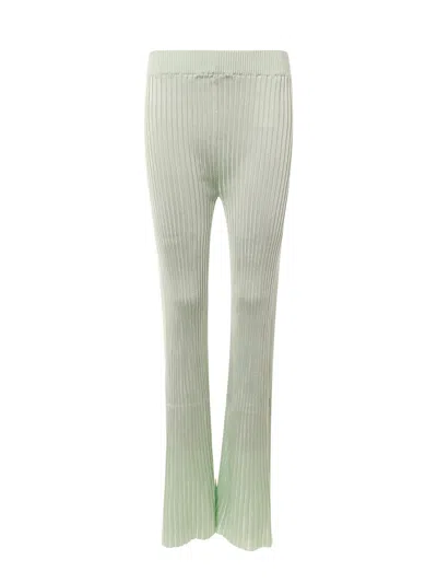 JIL SANDER RIBBED VISCOSE TROUSER
