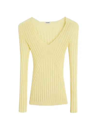 Jil Sander Sweater Woman Color Lime In Yellow