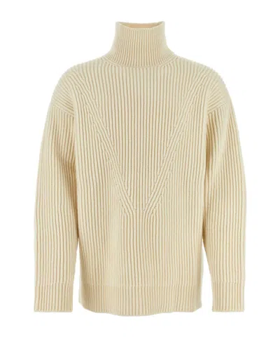 JIL SANDER JIL SANDER CHUNKY RIBBED TURTLENECK JUMPER