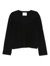 Jil Sander Ribbed Wool-mohair Blend Sweater In Black