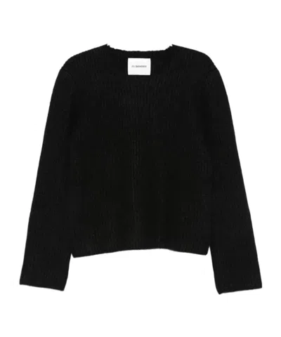 JIL SANDER RIBBED WOOL-MOHAIR BLEND SWEATER