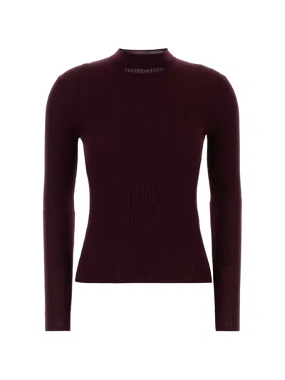 Jil Sander Wool Blend Sweater Fitted Silhouette Mock Neck In Orange