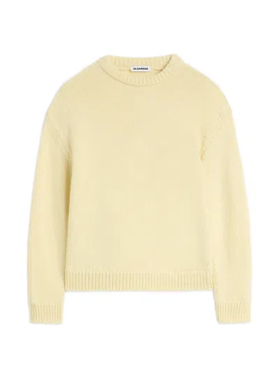 Jil Sander Ribbed-knit Oversized Sweater In Yellow
