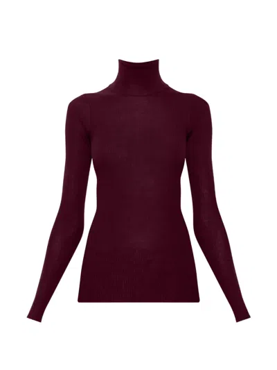 Jil Sander Ribbed-knit Wool Sweater In Red