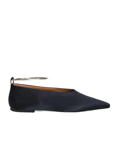 Jil Sander Black Ring Ballerina Flats