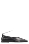 Jil Sander Ankle-strap Leather Ballet Flats