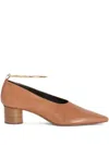 Jil Sander Ring Leather Pumps In Brown