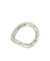 Jil Sander Asymmetric Ring In White