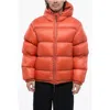 Jil Sander Rip-stop Quilted Hooded Down Jacket In Orange