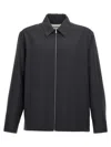Jil Sander Black Wool Coat With Oversized Sleeves