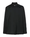 Jil Sander Regular Fit Shirt With Cuffed Long Sleeves In Black